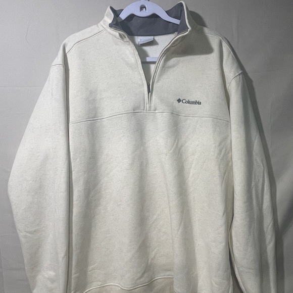 Columbia Other - NEW Columbia Hart Mountain II Pullover Sweater 1/2 Zip Oatmeal Mens Large NWT